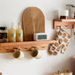 Sierras Solid Wood Wall Shelf with Hooks