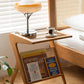 Cote Solid Wood and Rattan Side Table