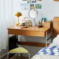 Solid Wood Table with Stainless Steel Legs (Adjustable Height)