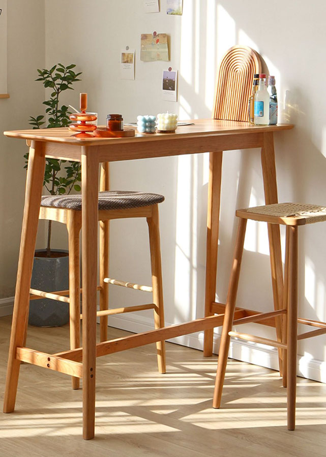 Minimalist Solid Wood Counter Table | nichinichi.sg