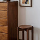 Stackable Solid Wood Round Stool (Walnut)