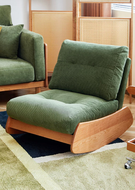 Crescent Solid Wood Rocking Chair