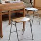 Stackable Solid Wood Stool with Stainless Steel Legs