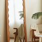 Solid Wood Mirror with Wavy Frame