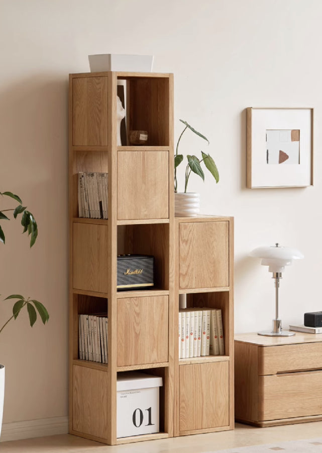 Compact Solid Wood Tall Storage