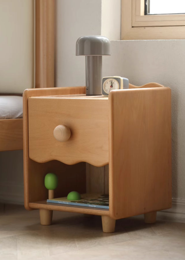 Ice-cream Solid Wood Nightstand
