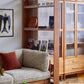 Solid Wood and Fluted Glass Partition