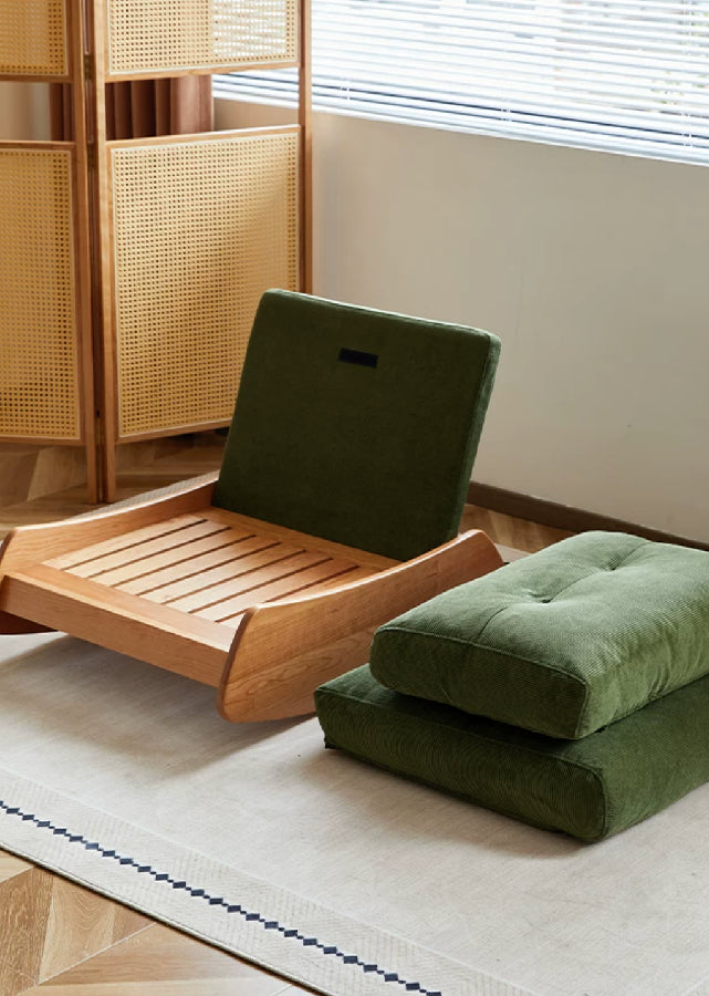 Crescent Solid Wood Rocking Chair