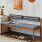 Solid Wood Bench with Cushion Back