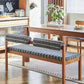 Solid Wood Bench with Cushion Back