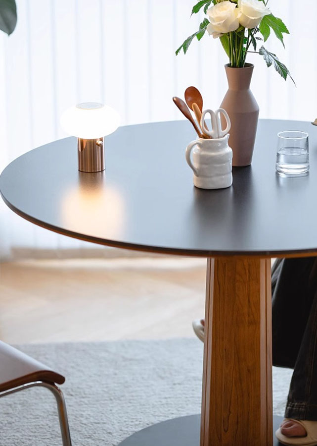 Mano Solid Wood Table with Sintered Stone Top