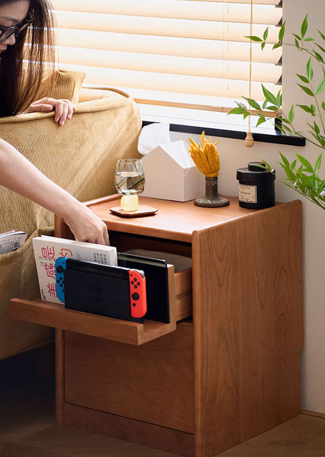 Morfi Solid Wood Nightstand