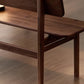 Solid Dark Walnut Bench with Back