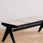 Chari Solid Ash (Black Colour) and Rattan Bench