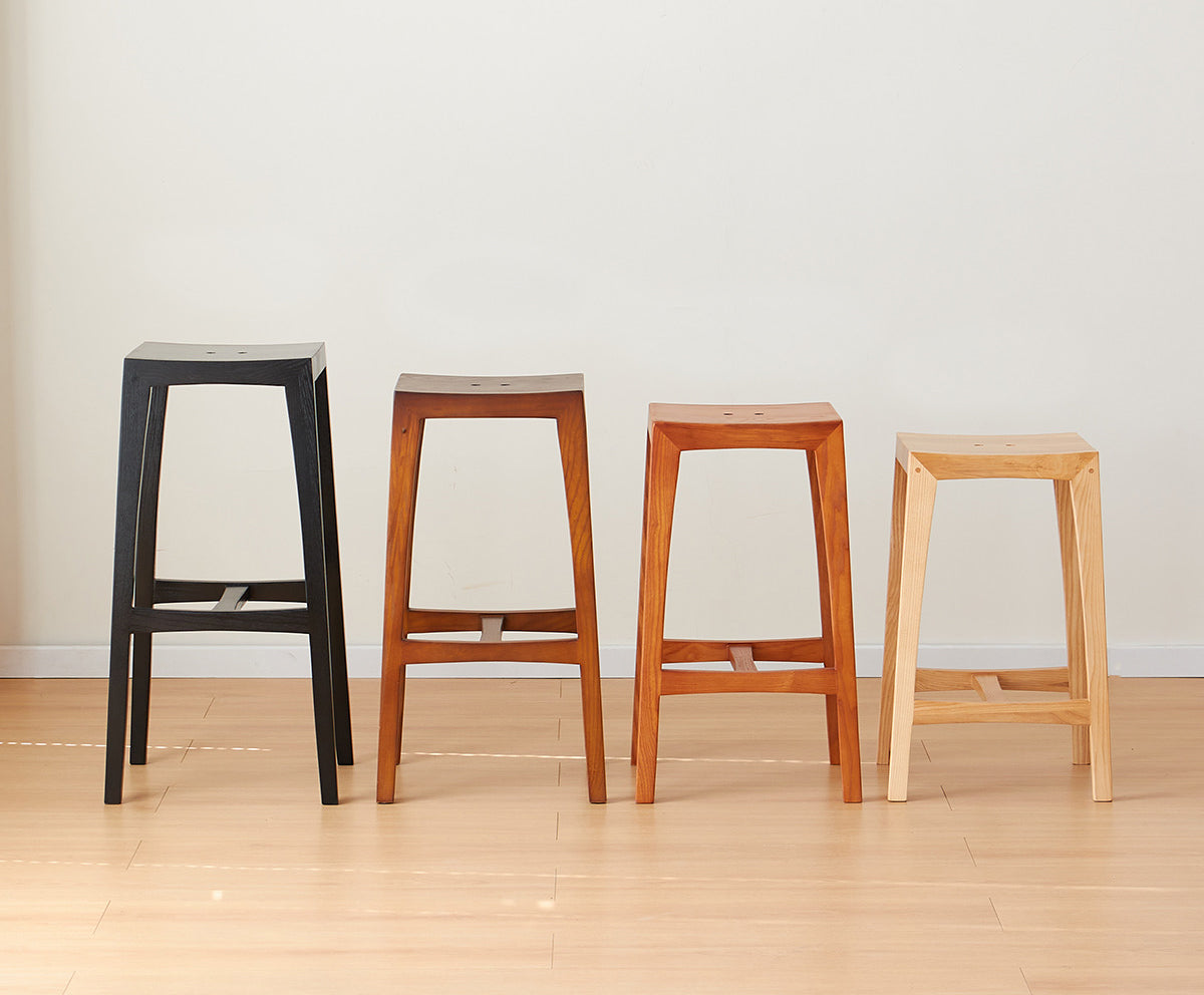 Minimalist Solid Wood Barstool