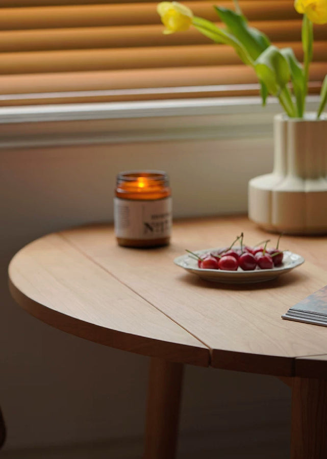 Solid Wood Foldable Round Table