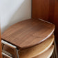 Stackable Solid Wood Stool with Stainless Steel Legs