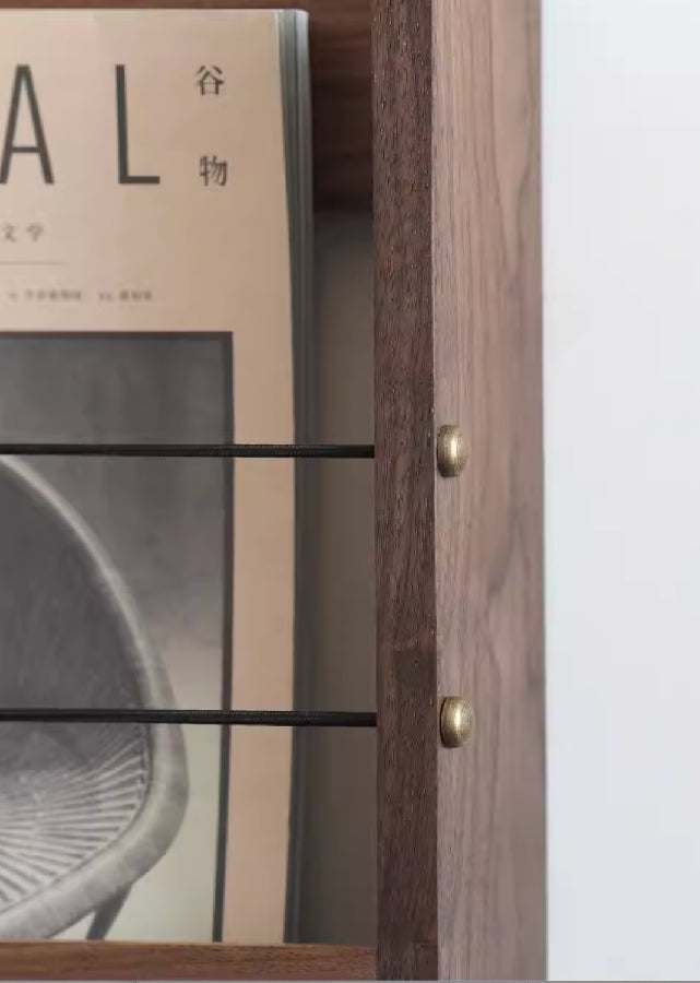 Solid Wood Vinyl/Magazine Wall Rack