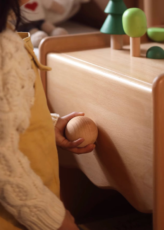 Ice-cream Solid Wood Nightstand