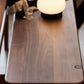 Solid Dark Walnut Bench with Back