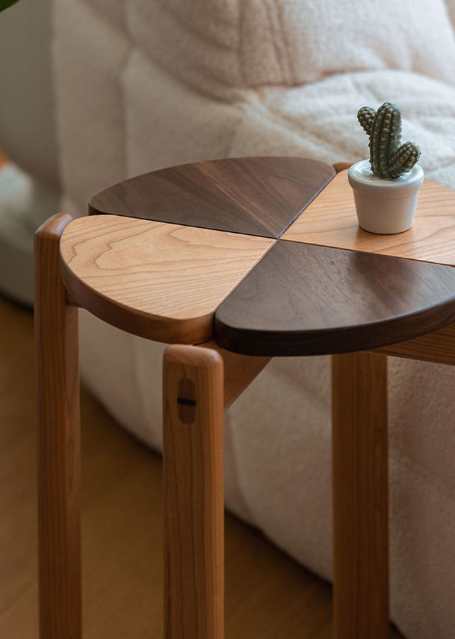 Clover Solid Wood Stackable Stool