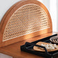 Solid Wood and Rattan Counter Table