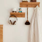 Sierras Solid Wood Wall Shelf with Hooks