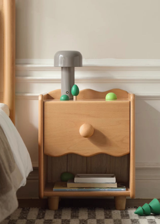 Ice-cream Solid Wood Nightstand