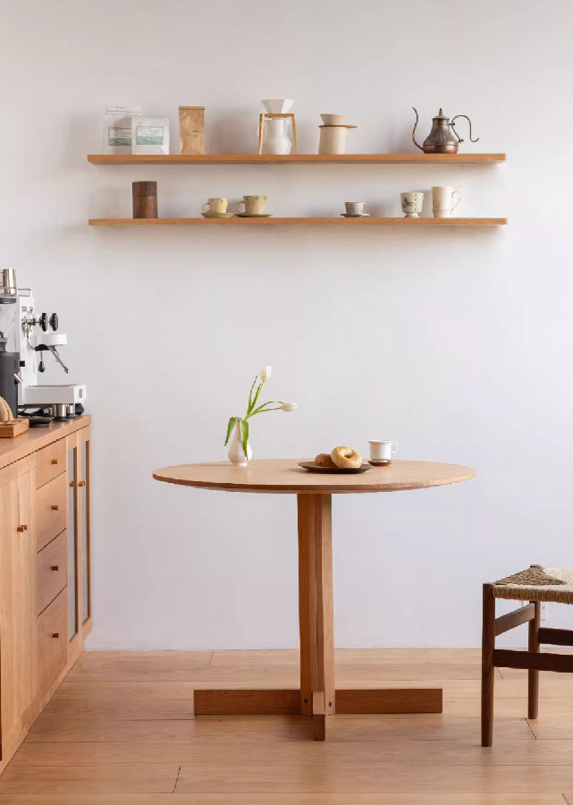 Sivi Solid Wood Round Table