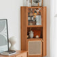 Fute Solid Cherry Wood Corner Cabinet