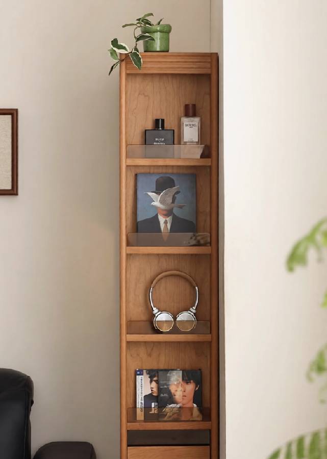 Gaye Solid Wood Compact Tall Storage