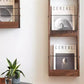 Solid Wood Vinyl/Magazine Wall Rack