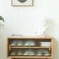 Carre II Solid Wood Bench & Shoe Cabinet, front view