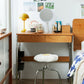 Solid Wood Table with Stainless Steel Legs (Adjustable Height)