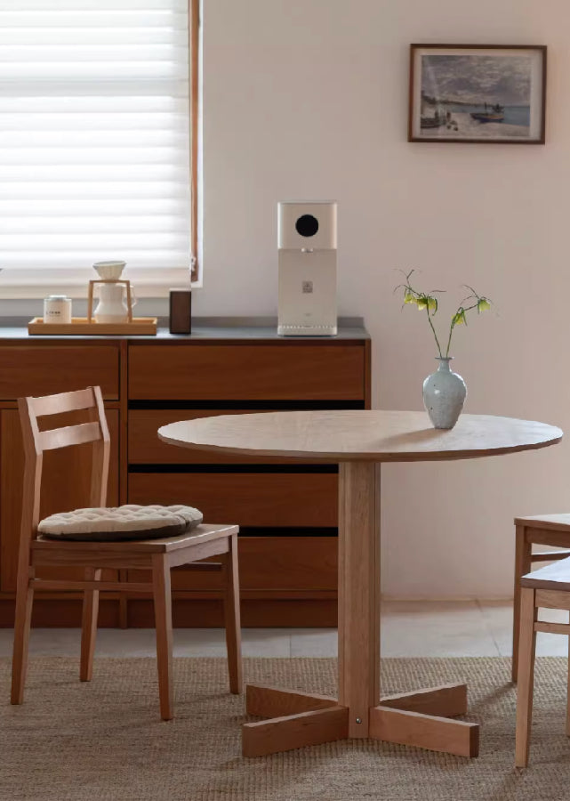 Sivi Solid Wood Round Table