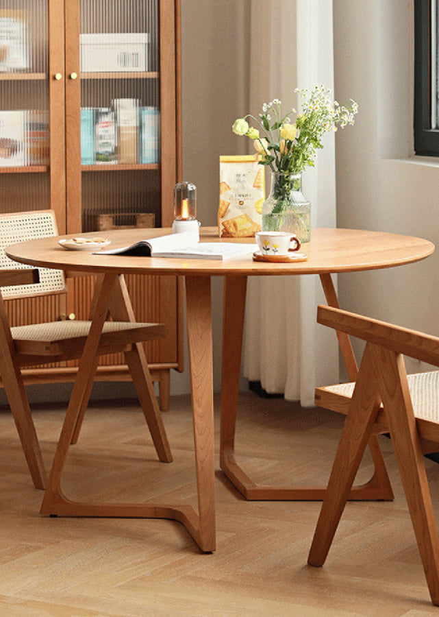 Modern Round Solid Wood Table
