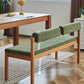 Solid Wood Bench with Cushion Back