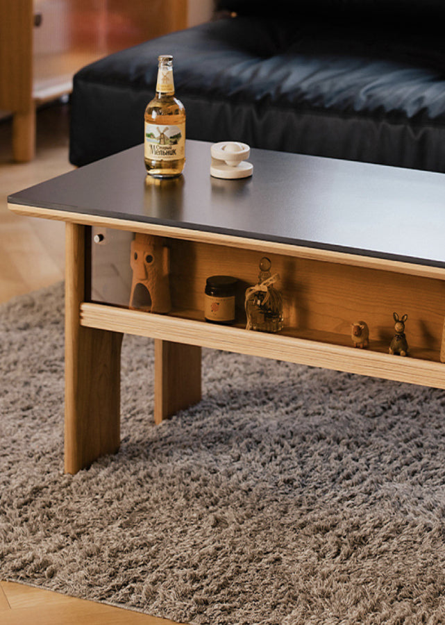 Triomphe Solid Wood and Sintered Stone Coffee Table