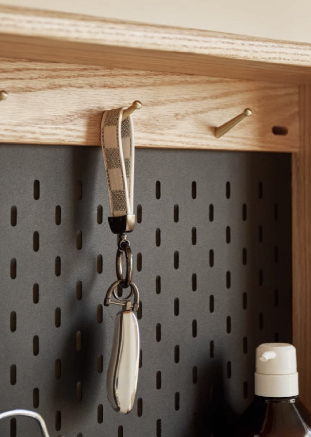 Short Wall Rack Super Slim Solid Wood Wall Rack – nichinichi