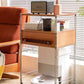 Solid Wood and Stainless Steel Sideboard with Wheels