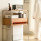 Solid Wood and Stainless Steel Sideboard with Wheels