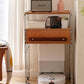 Solid Wood and Stainless Steel Sideboard with Wheels