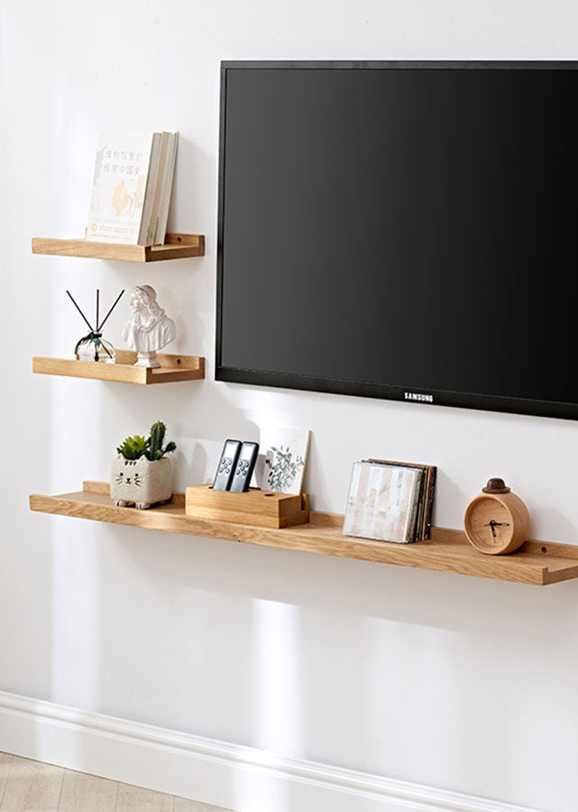 Minimalist Solid Wood Wall Shelves