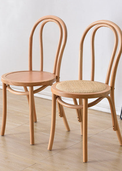 Loop Solid Beech Chair, with wooden seat or rattan seat