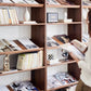 Full-Wall Solid Wood Open Bookshelves V2