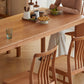 Audax Solid Cherry Wood Dining Table, close up