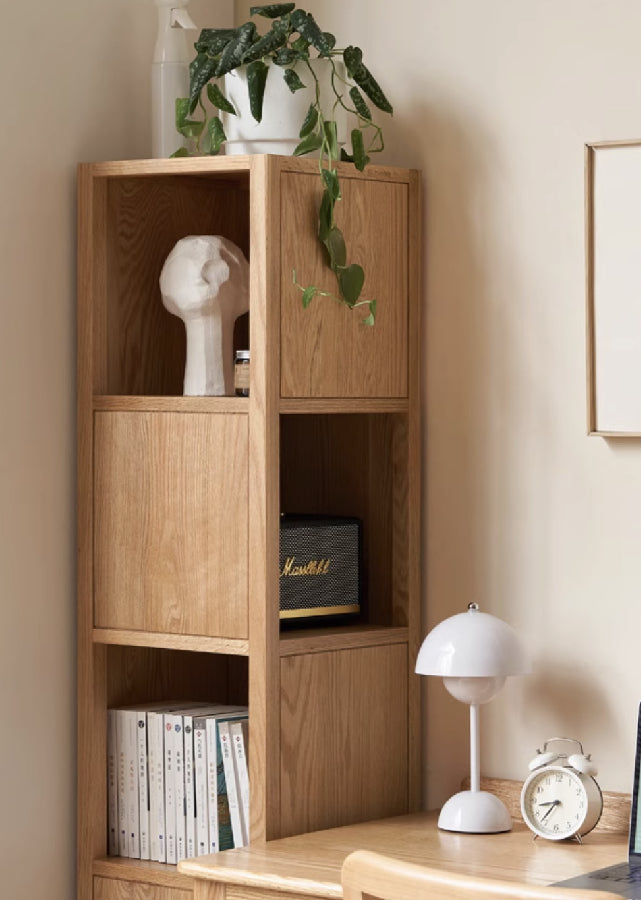 Compact Solid Wood Tall Storage