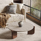 Natural Stone & Solid Wood Coffee Table