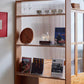 Solid Wood and Fluted Glass Partition