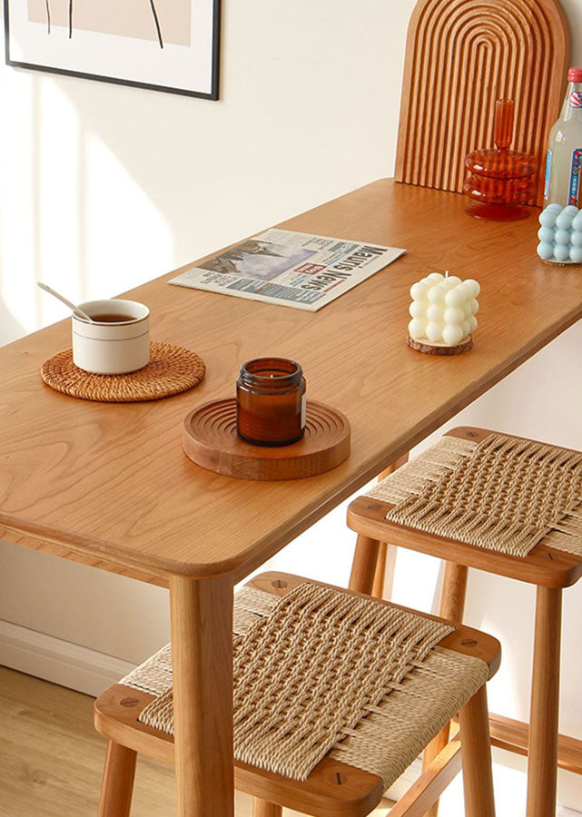 Simple Solid Wood Counter Table